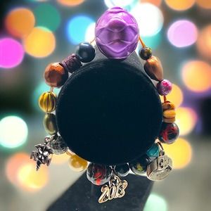 Homemade Beaded Nursing 3.5 Inch Bracelet!